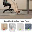 WASJOYE Office Chair Mat for Carpet, 36 Inch PVC Clear Round Carpet