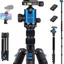 JOILCAN Tripod for Camera, 81" Aluminum Camera Tripod, 83" DSLR Tripods & Monopods, Heavy Duty Travel Tripod for Binoculars Spotting Scope Telescope, Payload 35lb