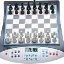 Electronic Chess Set with Voice Teaching System, Magnetic Computer Chess Game, Great Partner for Beginners & Improving Players, Electronic Chess Board Grows Your Chess Skills