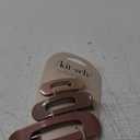 Kitsch Flat Claw Clips for Women - Strong Grip, Comfortable Design | Durable Plastic, Glossy Finish | Lay Down Claw Clip, Stylish Flat Hair Clips for Women | For All Hair Types - Terracotta, 3pcs (Terracota)