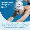 Extra Large Silicone Swim Cap for Long Hair - Odor-Free with 3D Ear Protection, Non-Slip Ultimate Fit for Women & Men Adults