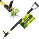39" Detachable Weed Puller Tool Stand Up,Heavy Duty Ergonomic D-Handle Weeding Tool,High-Strength Stainless Steel 3-Claw Weeder with Long Handle for Effortless Garden Weed Removal