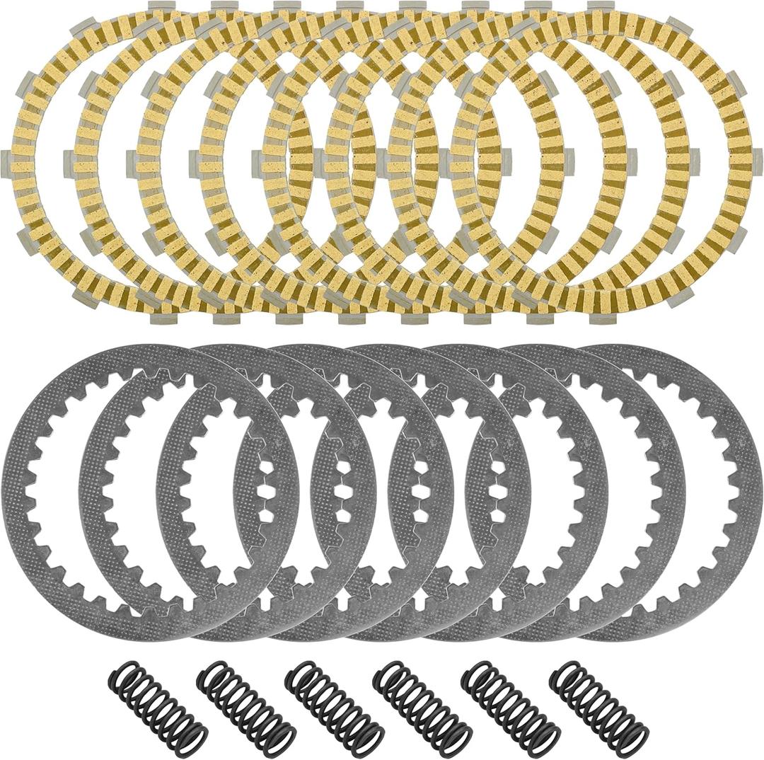 Caltric Clutch Friction Steel Plates and Springs Kit Compatible with Honda VTX1800 2002 2003 2004 2005 2006 2007 2008