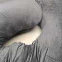 ALLOPERA Pregnancy Pillow, Full Body 57 Inch Maternity Pillow with Removable Washable Cover - Sleep Support for Legs, Back, Neck, Shoulder, HIPS, Belly for Pregnent Women, Black Grey Velvet Cover, X-Large