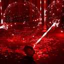 Lightsfever Red 6pc LED Light up Balloon with sticks, stands and batterys, for tabletop no helium required DIY Kit (red)
