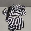 Black and White Striped Blazer and Pants for Women,Pinstripe Jacket Suit,Halloween Cosplay Parties (XX-Large)