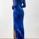 PRETTYGARDEN Women's Bodycon Maxi Dress Fall Spring Fashion Long Sleeve Floral Print Tight Fitted Party Club Ruched Dresses (M)