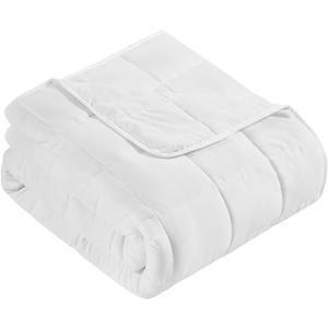 CuteKing Weighted Blanket for Adults: Weighted Blanket with Premium Glass Beads - Breathable Heavy Blanket for Comfort Sleep - Thick Blanket for Adult All Season (12lbs, 48"x72", White)