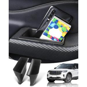 Bonbo for Ford Explorer 2020-2023 Door Storage Box Organizer Tray Door Pockets Armrest Organizer for Ford Explorer 2023 Accessories (2 Pack)