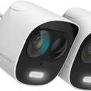 Amcrest 2-Pack ProHD 2-Megapixel Wireless Outdoor Security Camera, Deterrent Outdoor IP WiFi Camera - Full HD 1080P @30fps, IP65 Weatherproof, 33ft Nightvision, Two-Way Audio, 2PACK-ADC2W (White)