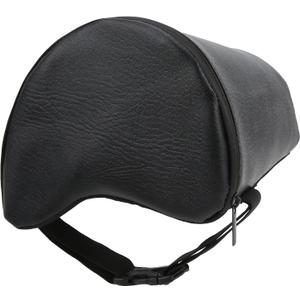 Guitar Leg Support, Contoured Memory Foam Guitar Cushion with Elastic Strap for Acoustic Classical Electric Guitars and Ukuleles, Portable Soft Leg Pad with Leather Cover