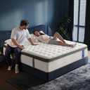 Queen Mattress 12 Inch Hybrid Queen Size Mattress with Gel Memory Foam, Zoned Support Spring, Firm, Pressure Relief, Back and Lumbar Support