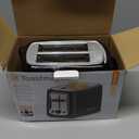 Toastmaster 2-Slice Toaster - Black with Stainless Steel - Kitchen Essential for Sandwich Bread & Breakfast Toast - Toaster with Wide Slots, High Rise Toast Lift & Cool-Touch Exterior