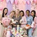 2 x 2 Pack Rose Gold Purple Backdrop Curtains 3.28 x 6.56 ft Foil Fringe Tinsel Streamers Singer Birthday Party Decorations Magical Music Themed Party Supplies for Women Bridal Bachelorette