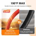 SPECILITE 5/8" Hot/Cold Garden Water Hose 125 ft, -50-190,Flexible & Lightweight With 3/4" Brass Fittings for Yard, Outdoor, Farm, Red