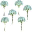 Babys Breath Artificial Flowers Bulk 18pcs Blue Fake Gypsophila Real Touch Flowers for Wedding Arches Bouquets Table Centerpieces Floral Arrangements Party Decor