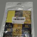 Tenare 90 Pcs 60th Birthday Party Favors Candy Wrappers Black and Gold Stickers Mini Chocolate Label 60th Birthday Decorations for Men Anniversary Party Supplies