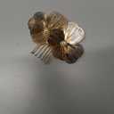 Gold Flower Hair Side Comb with Pearls Handmade Metal Clover Hair Clips for Women Vintage Bridal Wedding Barretes for Brides Prom Birthday