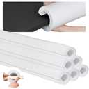 Hanaive 2 Pcs Jumbo Pool Foam Noodles Bulk 40 Inch x 4.1 Inch Large Swimming Noodles Tube Hollow Core Swim Noodle for Floating Craft Projects Pre Slit Clamp Protection Padding Bumper (White)