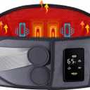 ALLJOY 67" Cordless Heating Pad for Back Pain Relief FSA Eligible HSA, Christmas Gifts for Women Men Mom Dad, Portable Lower Back Massager with 3 Heat 5 Vibration, Wireless Heating Pad for Cramps (Grey)