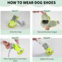 Dog Shoes for Small Medium Dogs, Dog Boots & Paw Protectors with Soft Anti-Slip Rubber Sole, Mesh Breathable Dog Shoes for Winter Snowy Day, Summer Hot Pavement (Green, 35# (0.9"x1.1")(WxL))