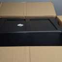 Mighty Tuff Jumbo Stackable Storage Bins, Pack of 3, Easy-Access Storage, Large Easy-To-Grip Handles, Wide Front Opening, Interlocking, Stack Vertically, Black