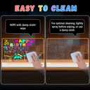 16" Led Drawing Board for Kids Rechargeable, Portable Doodle Glow LED Note Board with 7 Colors, Light Up Acrylic Dry Erase Lumi Board with Stand, Easter Gifts Teen Boys & Birthday Gifts(White)