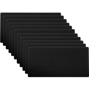 PATIKIL 4x2 Inch Anodized Aluminum Sheet Metal, 11 Pack Self Adhesive Laser Plates Engraving Blanks 0.5MM Thin for Crafting DIY House, Black