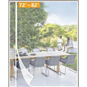 Yotache White Reversible Left Right Side Opening Magnetic Screen Door Fits Door Size 72 x 82, Unobstructed View Screen Mesh Net for Balcony, French, Sliding Glass Door, Actual Screen Size 74" x 83"