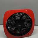 Cool Works 10-Inch Table Fan with 3 Speeds, 180° Adjustable Head & Tilt – Quiet Desk Fan for Home, Bedroom, or Office, Red