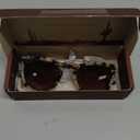 WearMe Pro WMP Eyewear - Women's Oversized Polarized Sunglasses: Square Vintage Style with Metal Double-Bar Bridge (Beige Tortoise/Gradient Brown Lens)