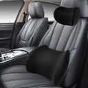 2025 New Car Headrest Pillow Set  The car Neck Pillow is as Soft as a Marshmallow, and The Lumbar Support Pillow for car can Soothe Lumbar Fatigue. Relieve Your Driving Tiredness. (Black)