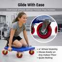 Cosom Scooter Board, 16 Inch Premium Sit & Scoot Board with 4 Inch Non-Marring Performance Wheels, Double Race Bearings, & Safety Handles, Physical Education Class Equipment