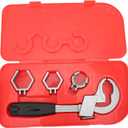 Multifunctional Sink Wrench for Plumbing Repair, Aluminum Alloy Adjustable Spring Wide Opening Faucet Spanner for Home Bathroom