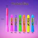 12 PCS Glow Face Body Paint, Glow In The Dark Under UV Black Light Sticks Makeup Neon Face Painting Kits for Adult Halloween Festival Accessory Glow Party Supplies