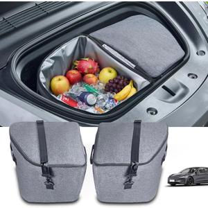 Tesla Model Y Frunk Cooler Organizer, Insulation Cooler Bag Front Trunk Storage Organizers for Tesla Model Y 2026 2025 2024 2023 2022 2021 2020 Camping Accessories
