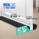 Door Draft Stopper - 36 inch, Reduces Air Draft, Draft Stopper for Bottom of Door, Gap Filler, Door Seal for Improved Insulation, Black