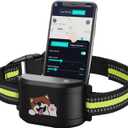 Upgraded GPS Dog Fence & Tracking Collar System - No Subscription Required, Customizable Boundaries via App, Waterproof Rechargeable Collar with Remote Training, 1-Minute Setup Black