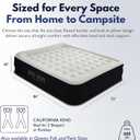King Koil Luxury California King Size Air Mattress with Built-in High-Speed Pump Best for Home, Camping & Guests, 20" Double High Airbed Adjustable Blow Up Mattress, Waterproof