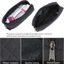 Della Gao Small Pencil Case Pencil Pouch (Black Sewing)