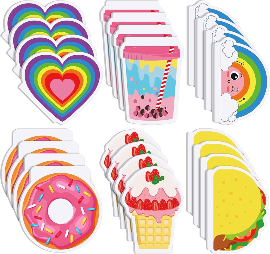 Glenmal 24 Pack Mini Cute Notebooks for Kids Kawaii Pocket Notebooks Bulk with Covers in 6 Design Small Notepads for Girls School Supplies (Cute)