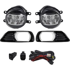 LED Fog Lights Compatible with Toyota Camry 2007 2008 2009, 1 Pair Bumper Driving Fog Lamps with Switch and Wiring Kit (Clear Lens)