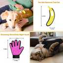 2-Pack Pet Hair Remover - Banana Cat Dog Hair Remover with Efficient Pet Grooming Gloves|Gentle Bathing Shedding Brush Dog Glove|Reusable Pet Hair Removal Tool for Carpet Couch Cat Fur & Lint