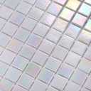 11.5sqft Iridescent Tiles for Bathroom Floor and Wall, Kitchen Backsplash, Shower and steam Areas, Accent, Fireplace, Restaurants, Hotels, Laundry, Swimming Pool (10pcs, Rainbow White)