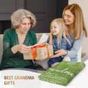 Grandma Gifts, Birthday Gifts for Grandma from Grandkids, to My Grandmother Soft Throw Blanket for Christmas Mothers Day 50" x 60", Grass Green