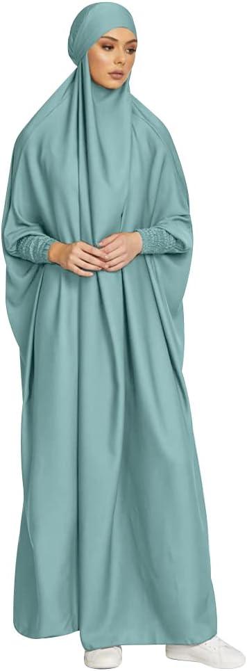 IBTOM CASTLE Abayas Dress for Women Muslim Prayer Clothes One Piece Hijab Modest Dubai Islamic Eid Salah Robe, One Size