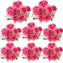 ASTRYAS 8Pcs Fake Peonies Artificial Flowers Mix Pink Artificial Peonies for Decoration Silk Flowers Faux Peony for Wedding Table Centerpiece Floral Vase Home Decor