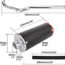 28mm Exhaust Muffler Pipe Kit Red for 70cc-125cc CRF50 XR50 Dirt Pit Bike | Big bore exhaust silencer assembly for Chinese pit dirt bikes, compatible with CRF50 XR50 70cc 110cc 125cc engines
