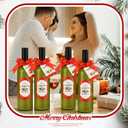 Acellegic 16 Set Christmas Coquito Bottles 25 oz Coquito Plastic Wine Bottles with Caps Labels Stickers PVC Shrink Capsules Ribbons Funnel for Homemade DIY Craft Xmas Party Brewing Beverages Liqueur