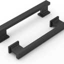 10 Pack 5 Inch Matte Black Solid Cabinet Handles Rust Resistant Kitchen Cabinet Handles, 128mm Hole Center Sturdy Durable Drawer Pulls with a Smooth Touch